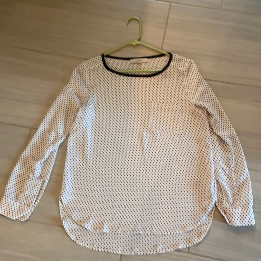 Polka dot shift blouse